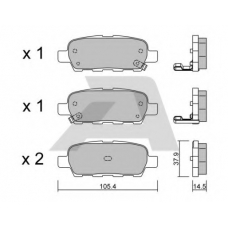 BPNI-2001 AISIN Комплект тормозных колодок, дисковый тормоз