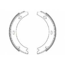 31054 SPIDAN Комплект тормозных колодок, стояночная тормозная с