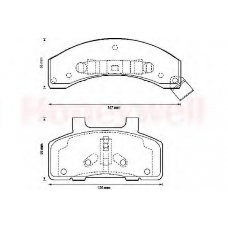 571520B BENDIX Комплект тормозных колодок, дисковый тормоз