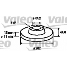 186620 VALEO Тормозной диск