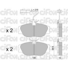 822-072-1 CIFAM Комплект тормозных колодок, дисковый тормоз