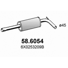 58.6054 ASSO Средний глушитель выхлопных газов