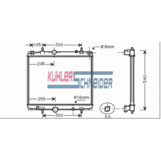 1500551 KUHLER SCHNEIDER Радиатор, охлаждение двигател