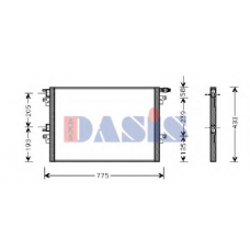 182400N AKS DASIS Конденсатор, кондиционер