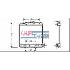 0212801 KUHLER SCHNEIDER Радиатор, охлаждение двигател