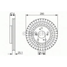 0 986 479 625 BOSCH Тормозной диск