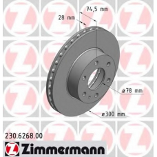 230.6268.00 ZIMMERMANN Тормозной диск