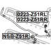 0223-Z51RL FEBEST Тяга / стойка, стабилизатор