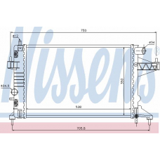 63018 NISSENS Радиатор, охлаждение двигателя