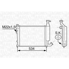350213117700 MAGNETI MARELLI Радиатор, охлаждение двигателя