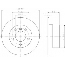 8DD 355 104-821 HELLA Тормозной диск