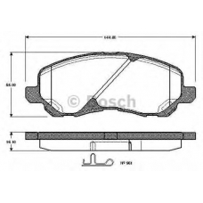 0 986 TB2 824 BOSCH Комплект тормозных колодок, дисковый тормоз