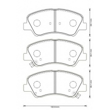 573368B BENDIX Комплект тормозных колодок, дисковый тормоз