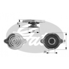 RC217 GATES Крышка, резервуар охлаждающей жидкости