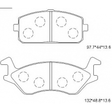 KD2736 ASIMCO Комплект тормозных колодок, дисковый тормоз