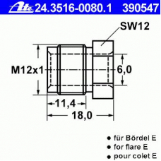 24.3516-0080.1 ATE Накидный болт