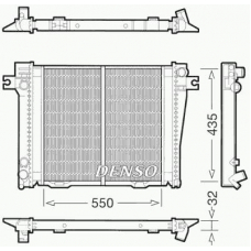 DRM05036 DENSO Радиатор, охлаждение двигателя