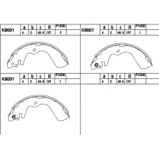 K9001 ASIMCO Комплект тормозных колодок