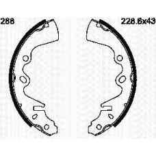 8100 50288 TRIDON Brake shoes