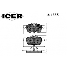 181335 ICER Комплект тормозных колодок, дисковый тормоз