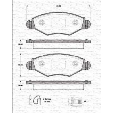 363702161204 MAGNETI MARELLI Комплект тормозных колодок, дисковый тормоз