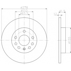 8DD 355 109-211 HELLA PAGID Тормозной диск