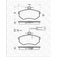 363702161179 MAGNETI MARELLI Комплект тормозных колодок, дисковый тормоз