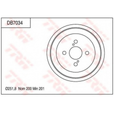 DB7034 TRW Тормозной барабан