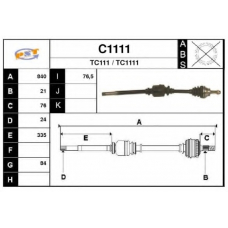 C1111 SNRA Приводной вал