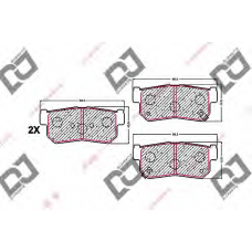 BP1627 DJ PARTS Комплект тормозных колодок, дисковый тормоз