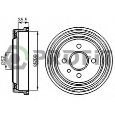 5020-0069 PROFIT Тормозной барабан