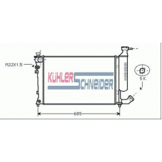 1511901 KUHLER SCHNEIDER Радиатор, охлаждение двигател