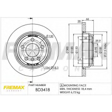 BD-3418 FREMAX Тормозной диск