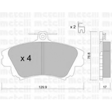 22-0286-0 METELLI Комплект тормозных колодок, дисковый тормоз