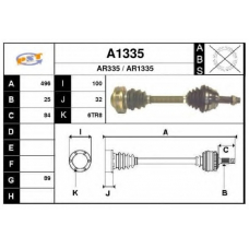 A1335 SNRA Приводной вал