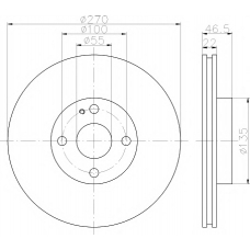 8DD 355 115-361 HELLA PAGID Тормозной диск