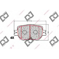 BP1592 DJ PARTS Комплект тормозных колодок, дисковый тормоз