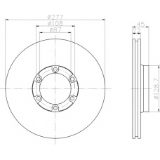 8DD 355 120-001 HELLA PAGID Тормозной диск