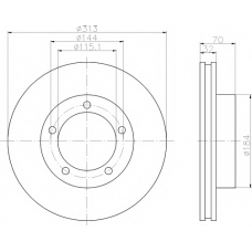 8DD 355 107-871 HELLA PAGID Тормозной диск