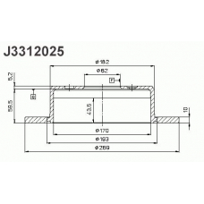 J3312025 NIPPARTS Тормозной диск