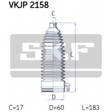 VKJP 2158 SKF Комплект пылника, рулевое управление