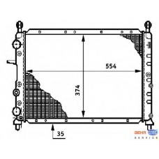 8MK 376 708-491 HELLA Радиатор, охлаждение двигателя