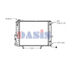 121650N AKS DASIS Радиатор, охлаждение двигателя