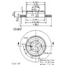 09.9425.10 BREMBO Тормозной диск