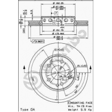 09.5926.20 BREMBO Тормозной диск