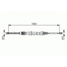 1 987 477 335 BOSCH Трос, стояночная тормозная система