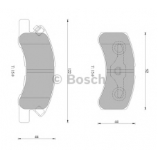 0 986 AB1 467 BOSCH Комплект тормозных колодок, дисковый тормоз