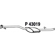 P43019 FENNO Средний глушитель выхлопных газов