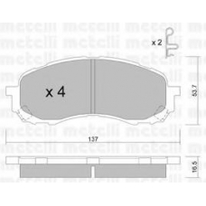 22-0762-0 METELLI Комплект тормозных колодок, дисковый тормоз