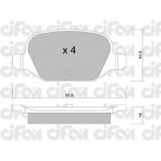 822-324-0 CIFAM Комплект тормозных колодок, дисковый тормоз